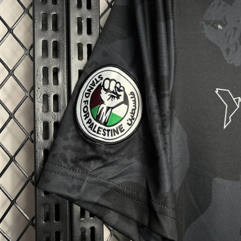 Palestine flag jersey black badge solidarity