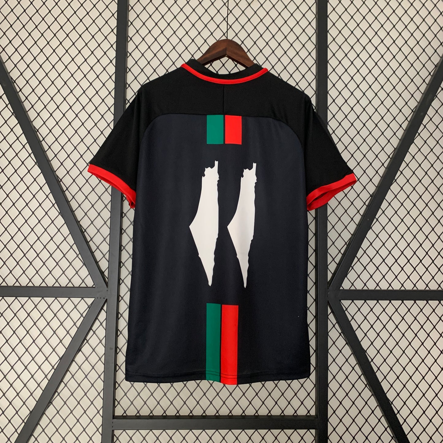 Black Palestine FC Jersey Back with Palestine Map 
