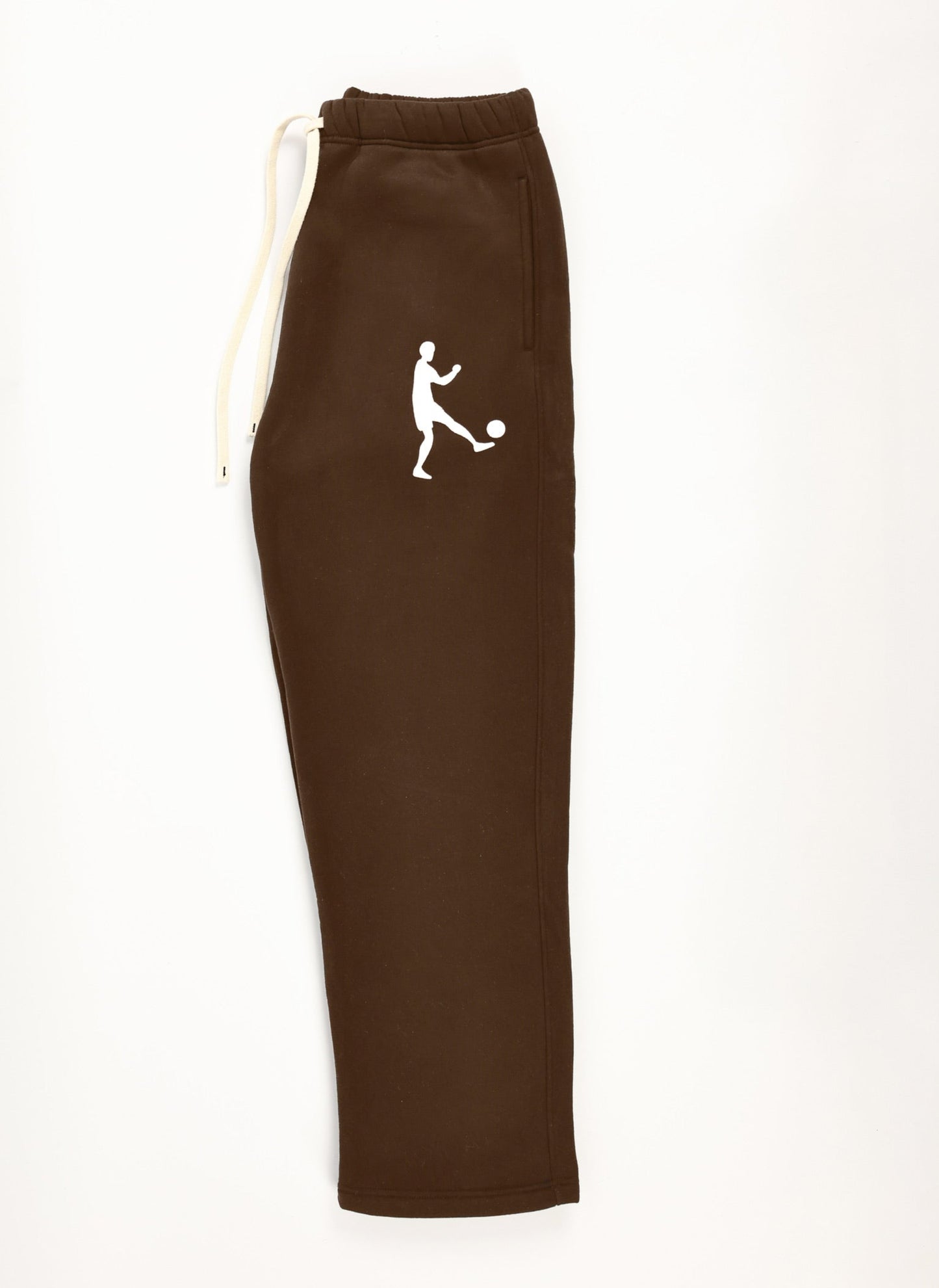 Kickwear kickoff straight cut brown joggers kickman logo sweats