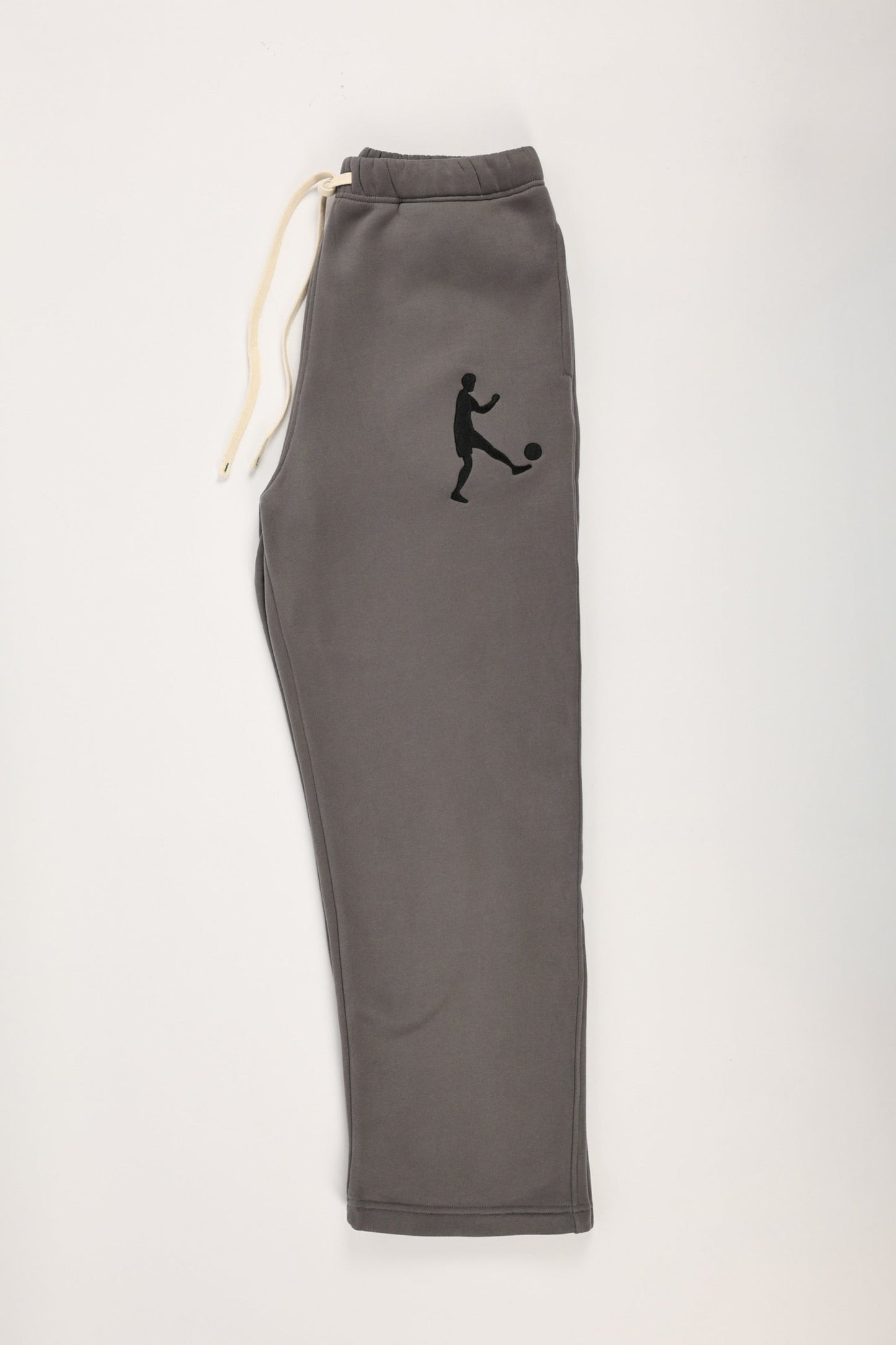 Grey kickwear kickoff straight cut joggers draw string kickman sweats