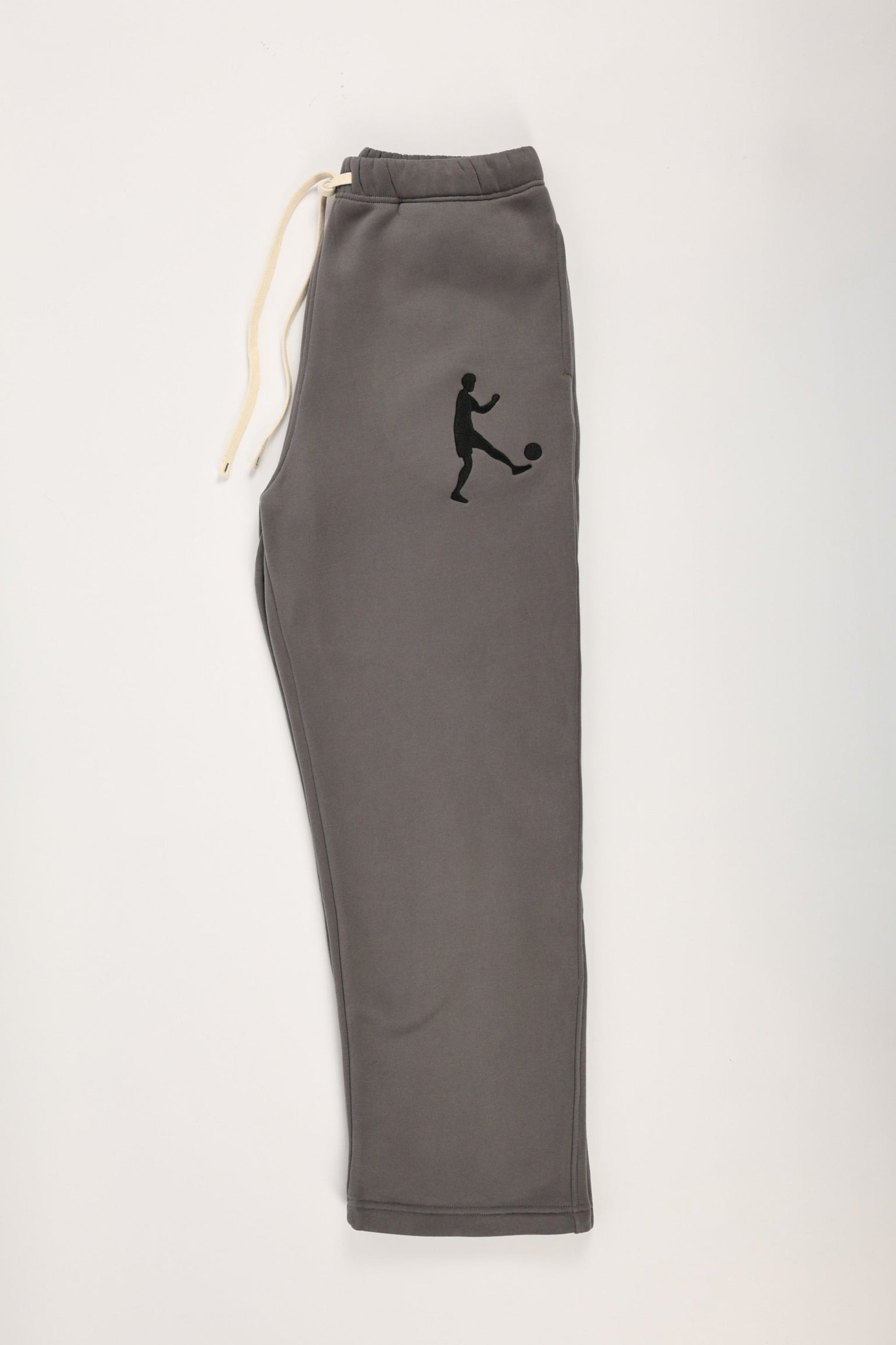 Grey kickwear kickoff straight cut joggers draw string kickman sweats