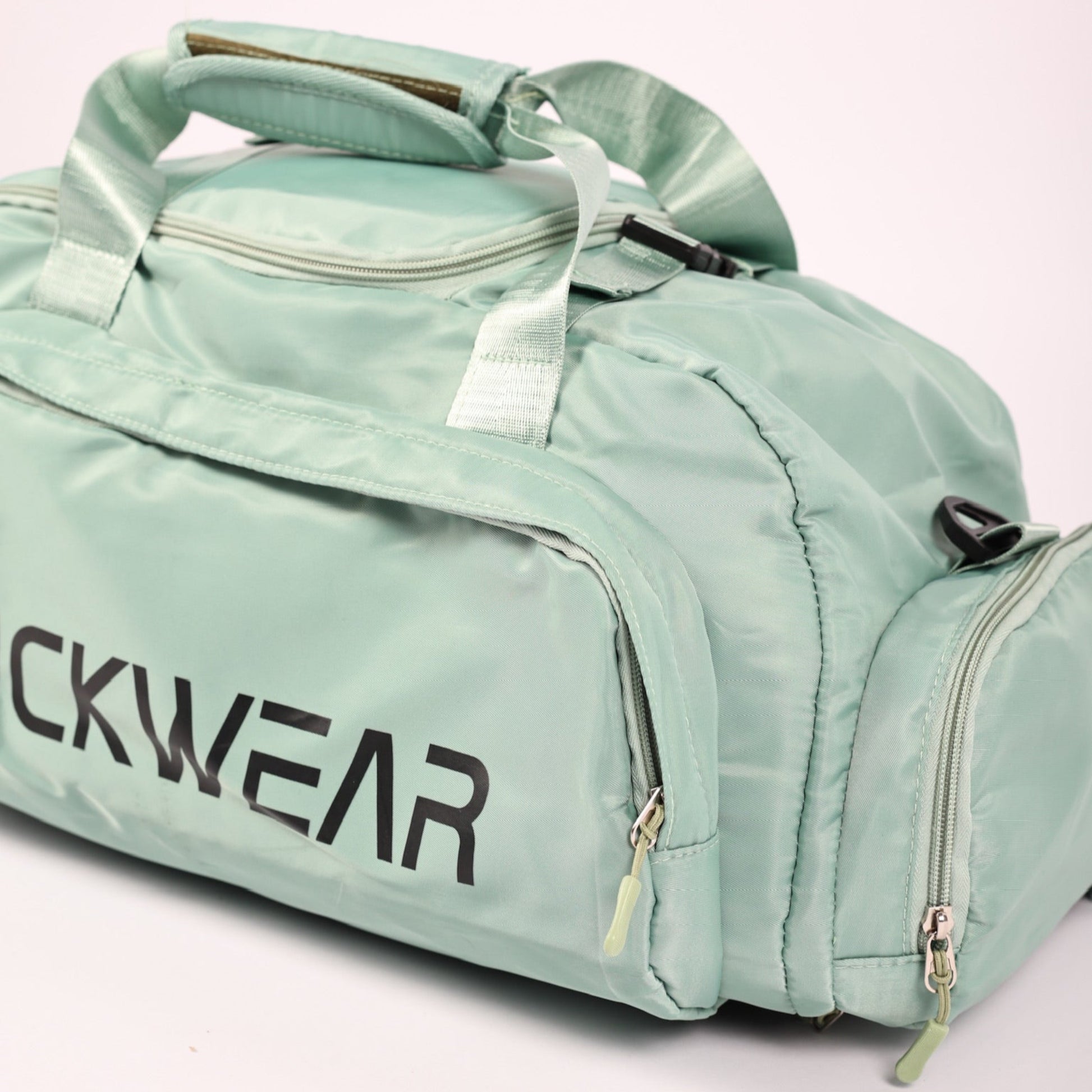 Mint Green Kickwear Convertible Large Duffel Backpack Removable Straps