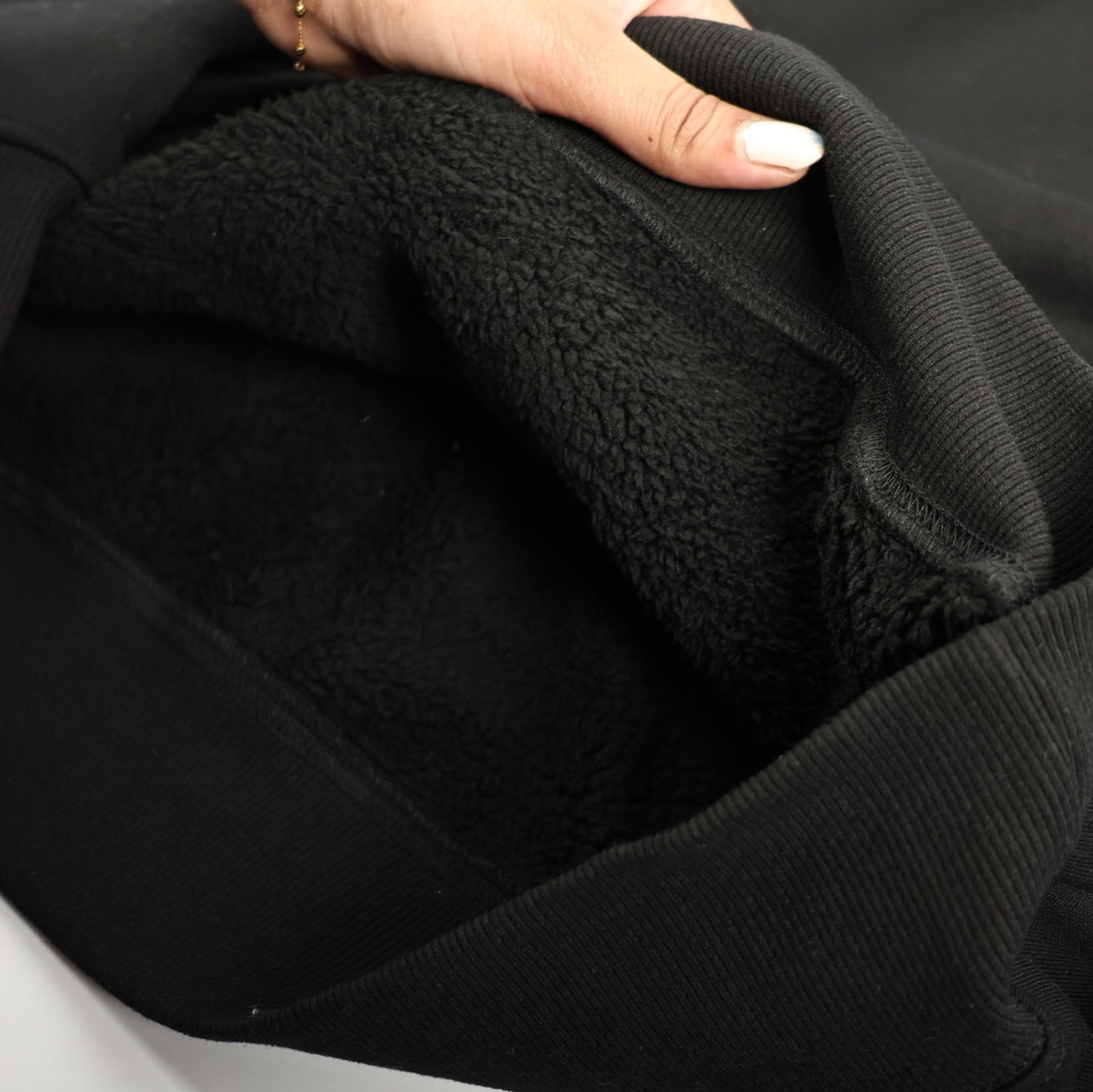 Kickwear Pitchside Fleece Black Essentials Comfy Lining Warm Lounge Hoodie Pullover White Logo Cuff Sleeves Details