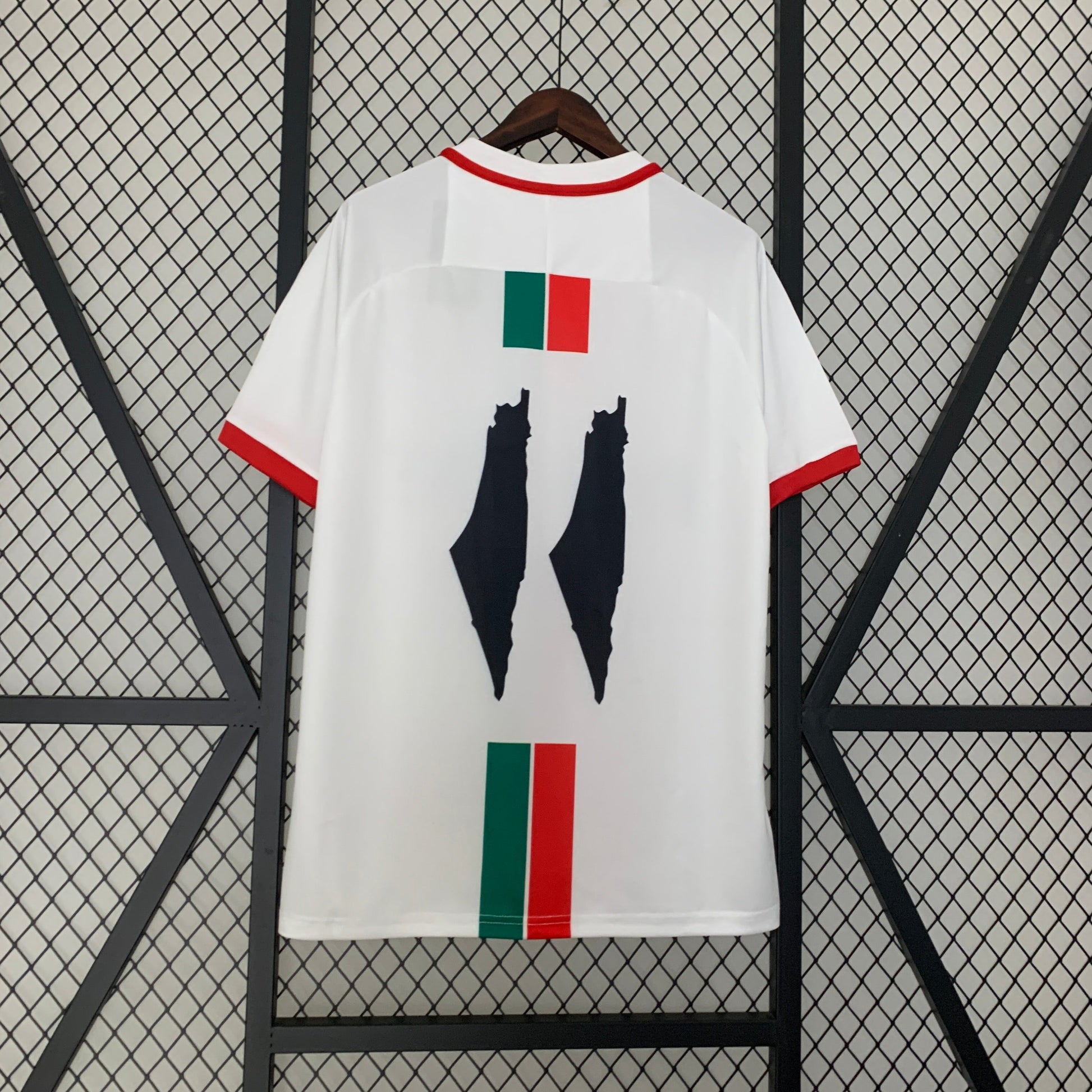 White Palestine flag FC Jersey with map
